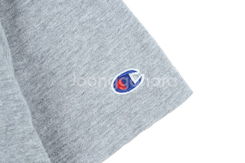 (L-XL) 챔피온 반팔 티셔츠 그레이 면 빅 프린팅 ...--4