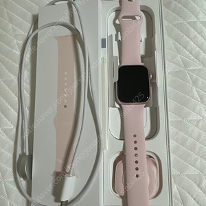 애플워치9 45mm gps 핑크