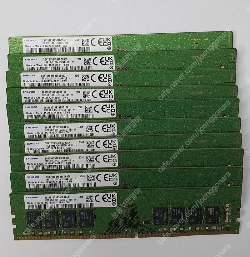 삼성 DDR4-3200 (PC4-25,600) 16G 10개 팝니다