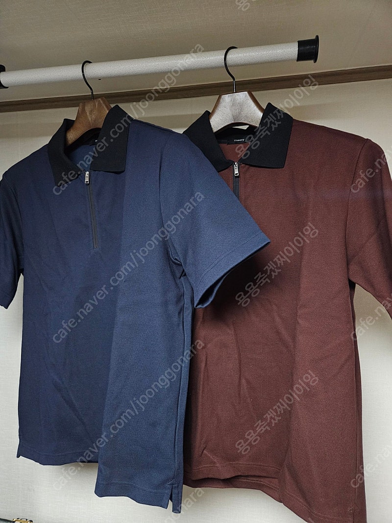 새제품) 띠어리 하프집업 티셔츠 L 2장 일괄판매