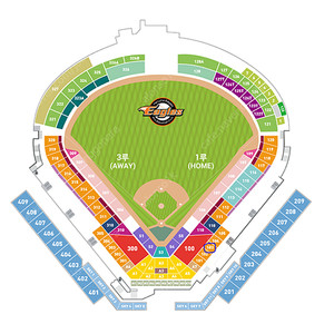 7/20 7월 20일 한화 이글스 vs 기아 타이거즈 이글스파크 1루 내야지정석(1층) 103블록 통로 3연석 판매 양도