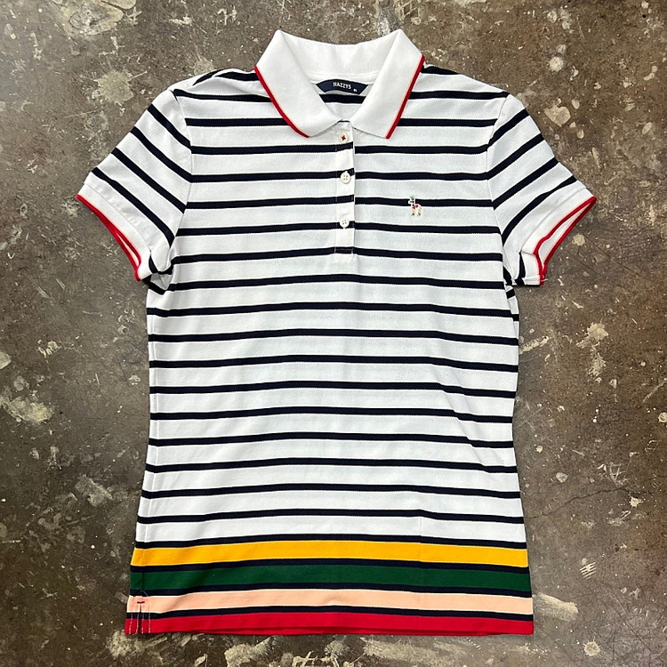 85) 헤지스 반팔 스트라이프 카라 티셔츠 pk셔츠 빈폴 라코스테 폴로 랄프로렌 이미지