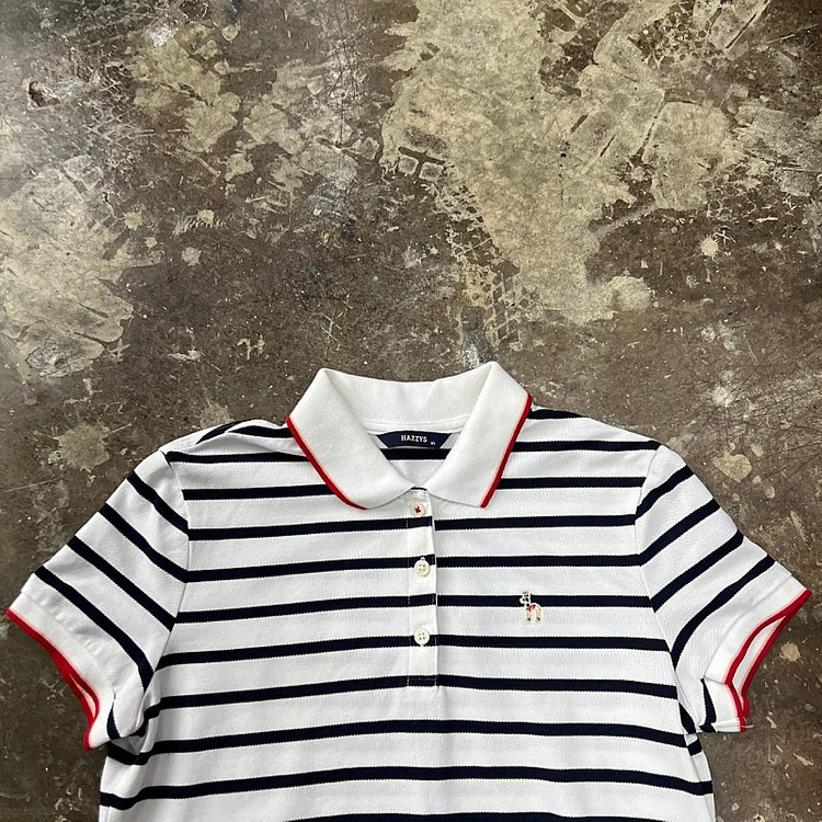 85) 헤지스 반팔 스트라이프 카라 티셔츠 pk셔츠 빈폴 라코스테 폴로 랄프로렌 이미지