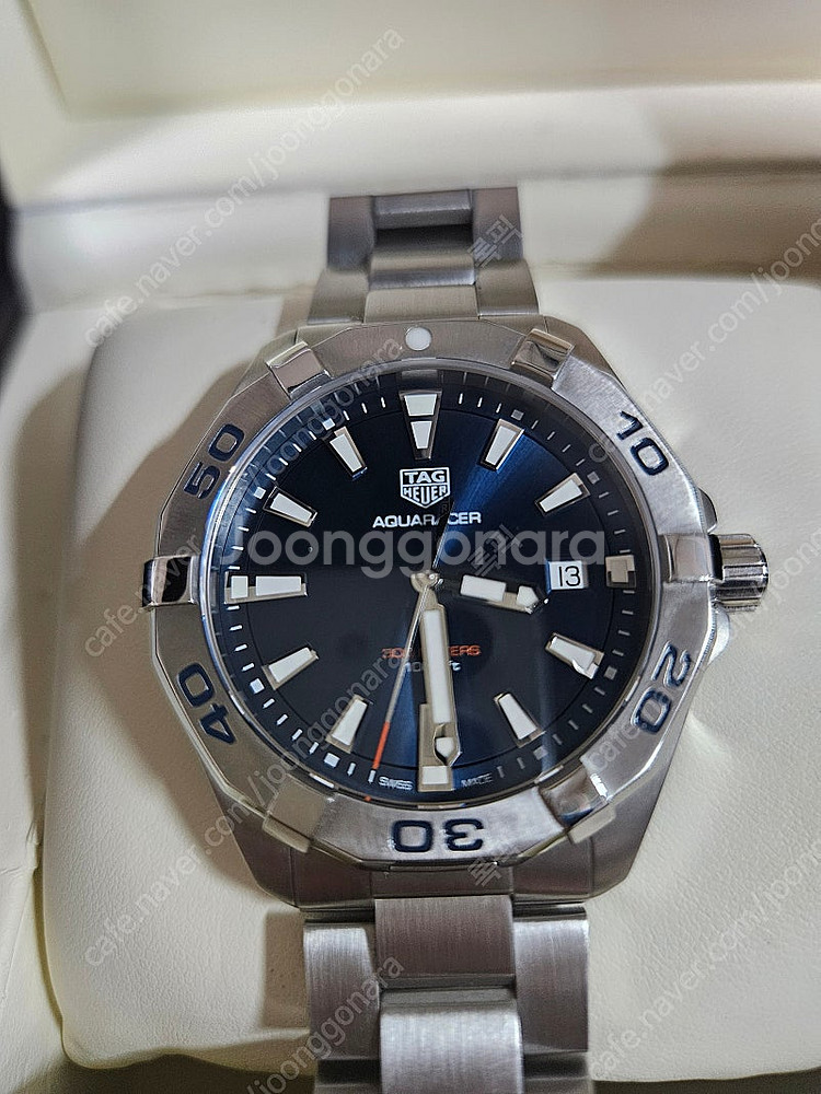 태그호이어 아쿠아레이서 스틸 쿼츠 청판 41mm 판매합...--0