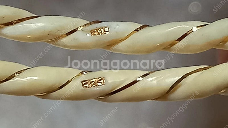 상아 리얼상아+팔찌14K 귀걸이세트 상아--9