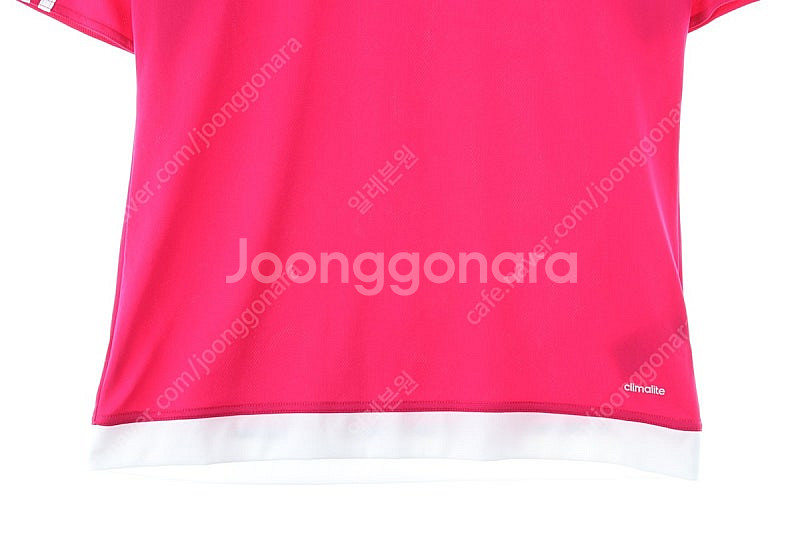 (XL) 아디다스 반팔 티셔츠 핑크 삼색선 기능성 한정...--2