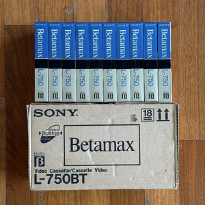 SONY Betamax L-750BT 쏘니 비디오 공테이프 1박스(10개)