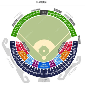 [정가미만] 7월 20일 (토) 엘지(LG) vs. 두산 3루 블루석(216블럭) 2연석 통로