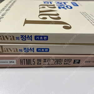 웹개발 도서 (자바의 정석, HTML5 입문)