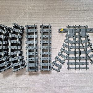 레고 9V 기차 레일 (4515 직선, 4520 곡선, 4531 분기)