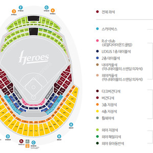 7.28 고척스카이돔 키움 vs KIA 3루 1~2층 외야일반석(원정팀) 4연석 양도