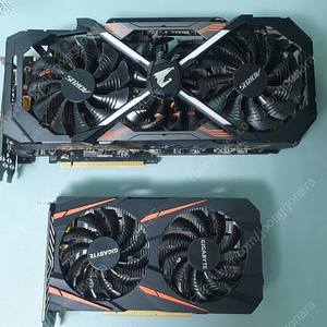 (고장) 기가바이트 1080ti 익스트림 11G + (고장) 기가바이트 RX560 4G 묶음 판매합니다