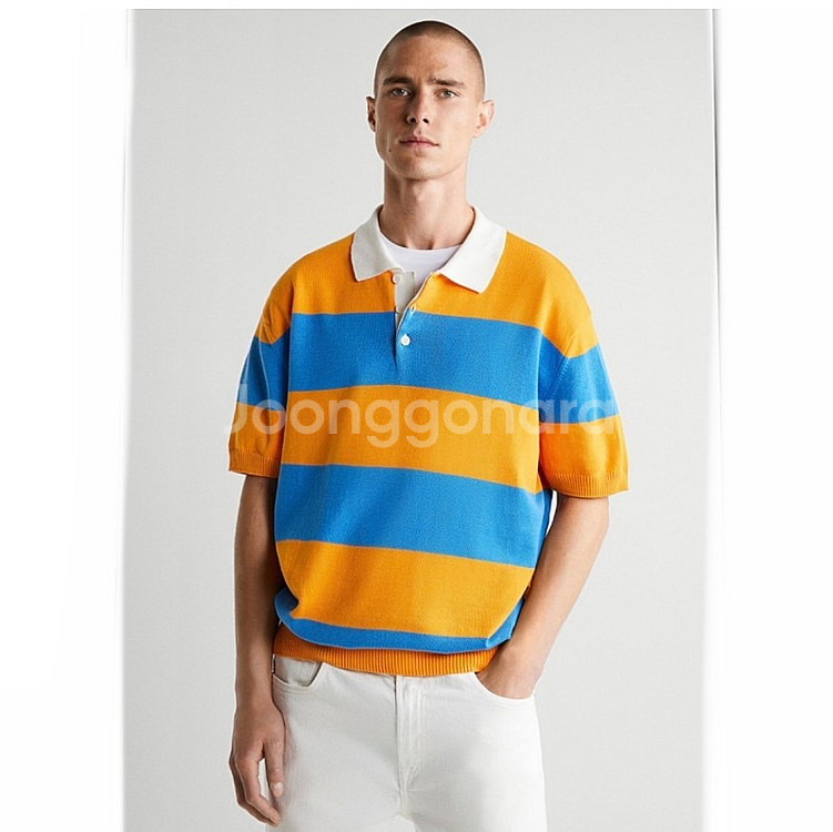 XL) ZARA 자라 스트라이프 반팔 니트 pk 니트 ...--0