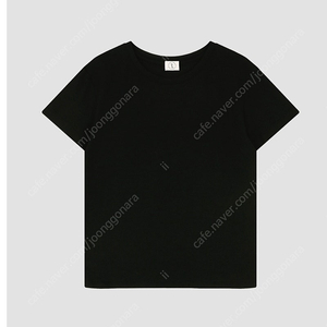 식스앤어하프 CREW NECK TEE - BLACK