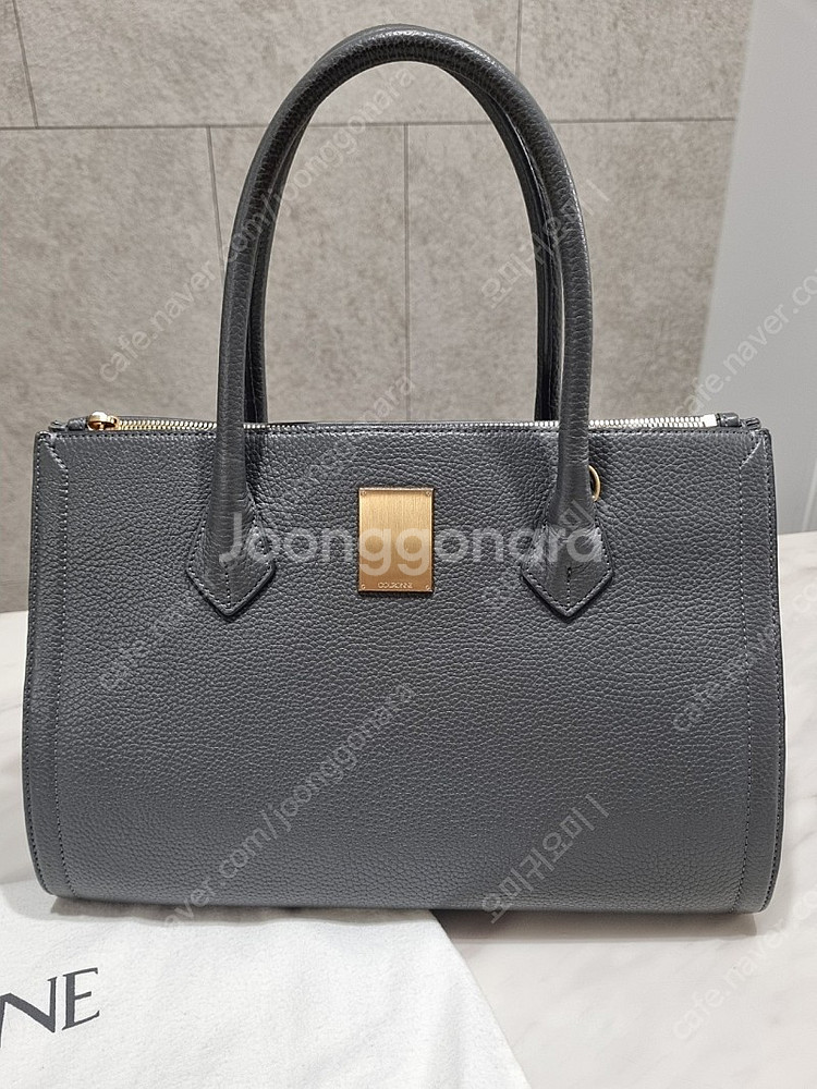 쿠론 가방 쿠론 뉴스테파니 토트백 에토프컬러 진그레이--1