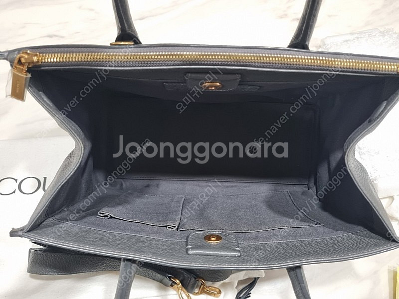 쿠론 가방 쿠론 뉴스테파니 토트백 에토프컬러 진그레이--4