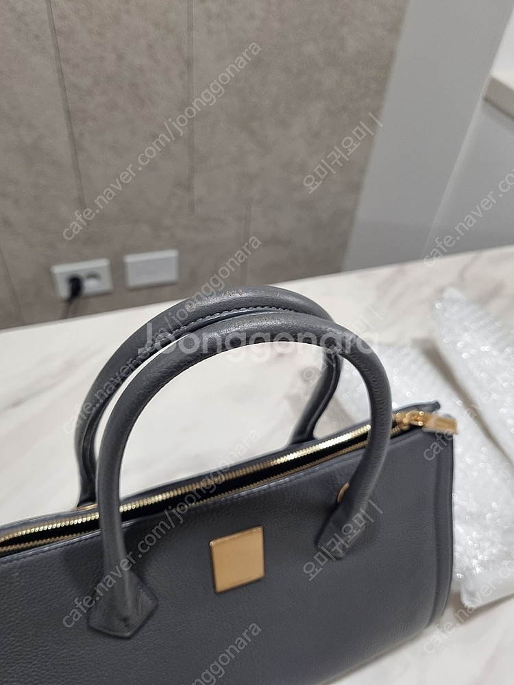 쿠론 가방 쿠론 뉴스테파니 토트백 에토프컬러 진그레이--5