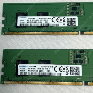 삼성전자 DDR5-4800 / 8GB 2개 팝니다.