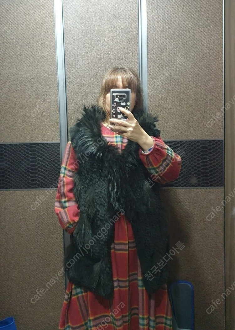 100% 토끼털 라쿤털 콤비 후드롱조끼 털조끼--6