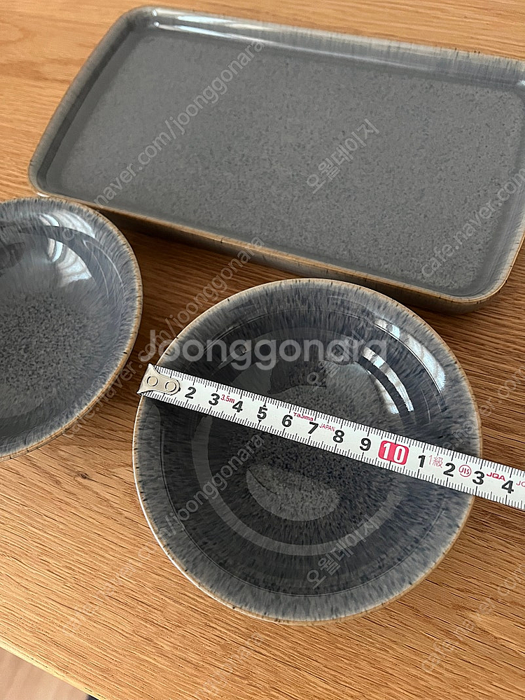 덴비 긴 사각접시26cm+앞접시 2p 일괄판매--2