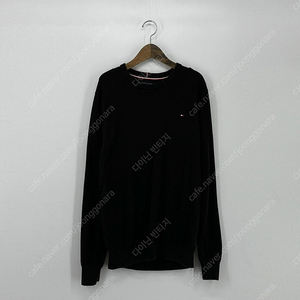 타미힐피거 로고 맨투맨 티셔츠 (L size / BLACK)