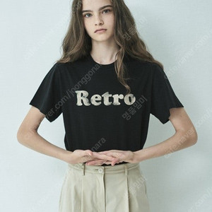 히든포레스트마켓 레트로 블랙티셔츠 HIDDEN FOREST MARKET retro Printed T-shirt