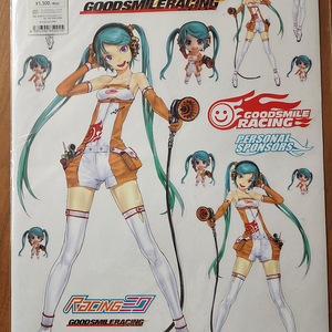 굿스마일 레이싱 GSR 하츠네 미쿠 스티커 GOODSMILE RACING GSR 하츠네 미쿠 스티커.반다이. 타미야. RC.