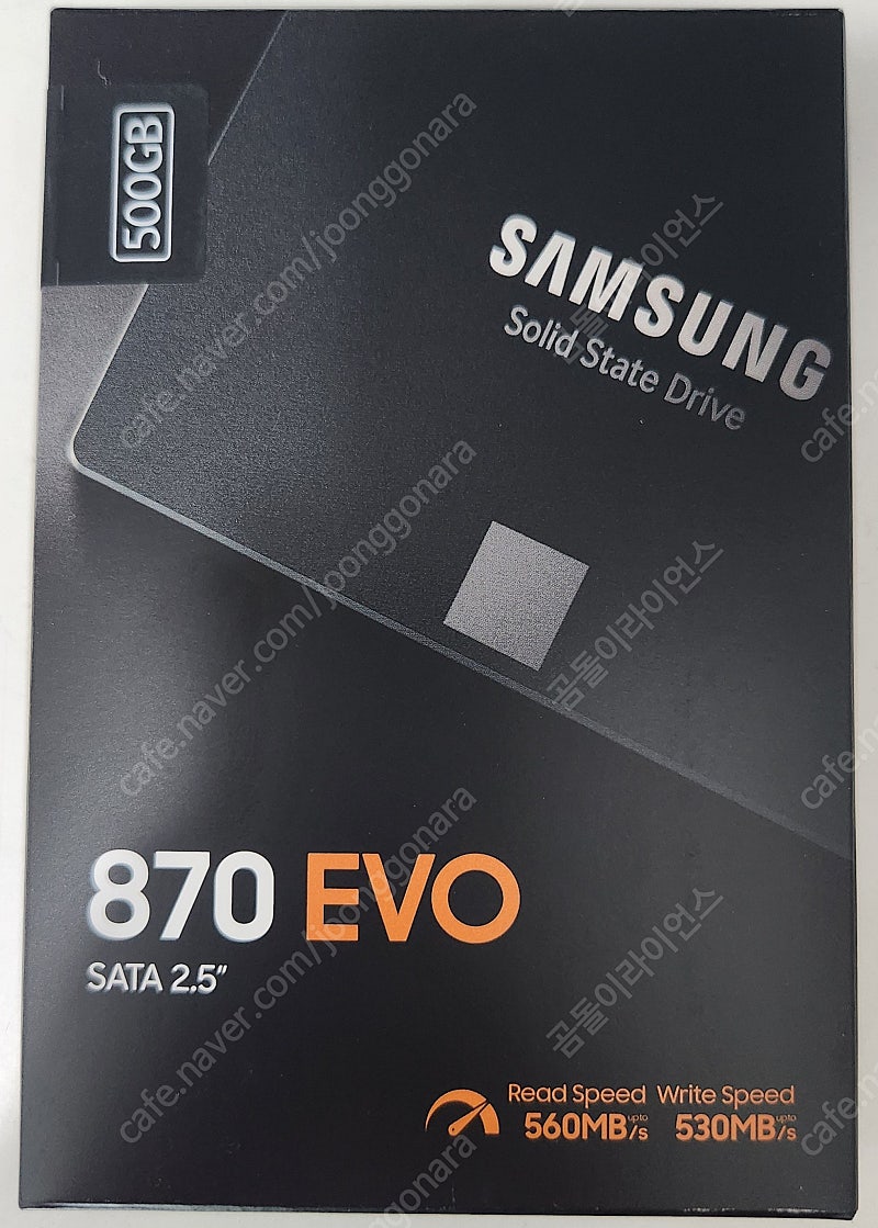 삼성 870 EVO 2.5인치 SATA 500GB SSD 정품 미개봉품 팝니다. 5만5천원 택배비포함