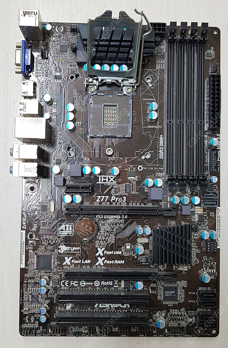Z77 Pro3 + i5 3570k + DDR3 1600MHz 16GB (4GB X 4개, 단면), 택포 3만원