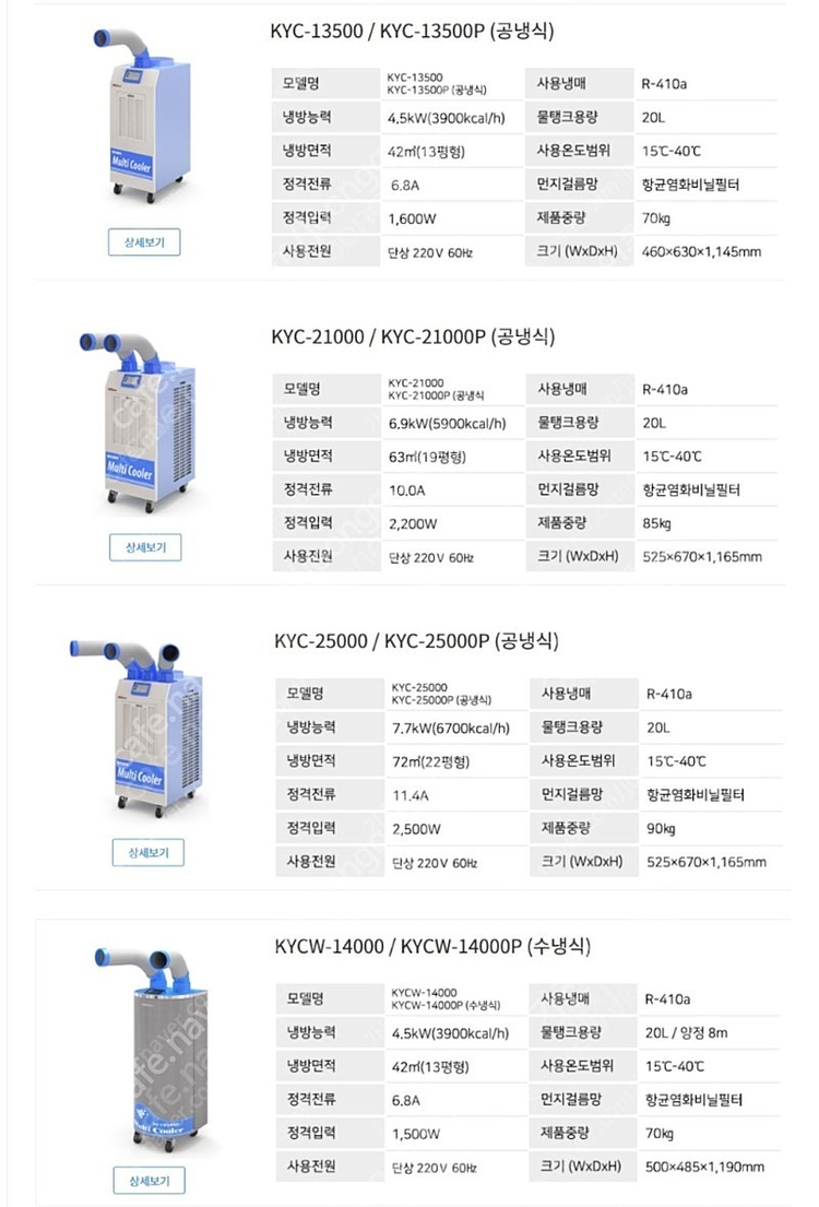 [판매]가야 산업용이동식에어컨/산업용제습기/냉풍기/스노우반/캠핑용선풍기 당일배송 이미지
