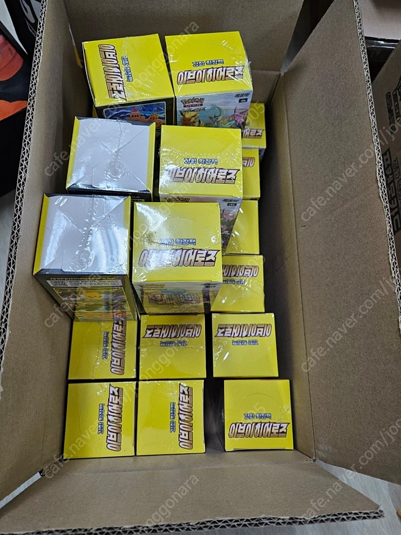 [포켓몬카드 미개봉 새제품 무료배송 최저가] 네이버페이 안전결제 가능 이브이히어로즈 20박스