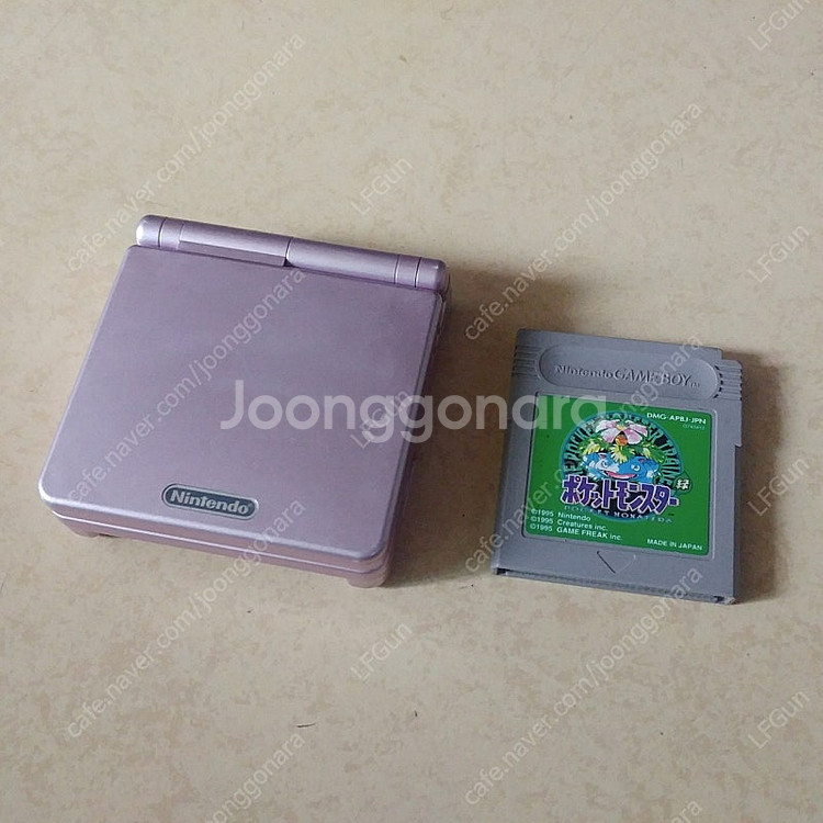 GBA SP 순정 본체 + GB 포켓몬 그린 판매--0