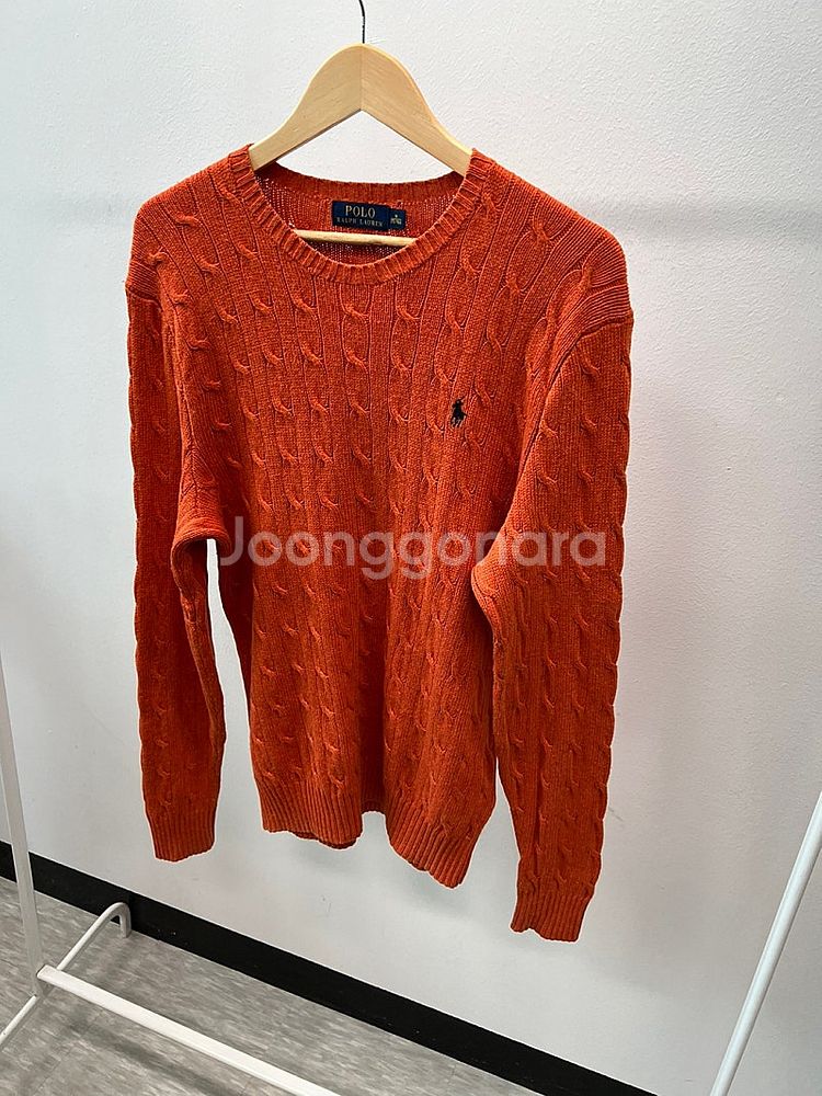 100-105) 폴로 실크 케이블니트/폴로 네이비 깅엄...--2