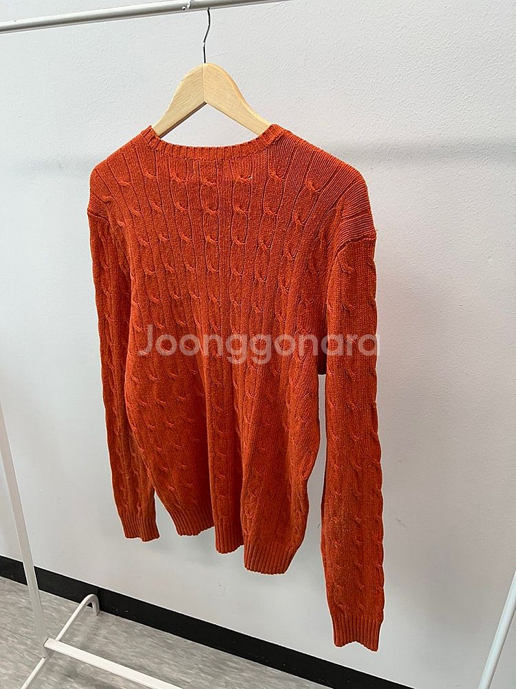 100-105) 폴로 실크 케이블니트/폴로 네이비 깅엄...--8