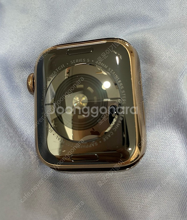 애플워치 5 골드 스테인리스 40mm--3