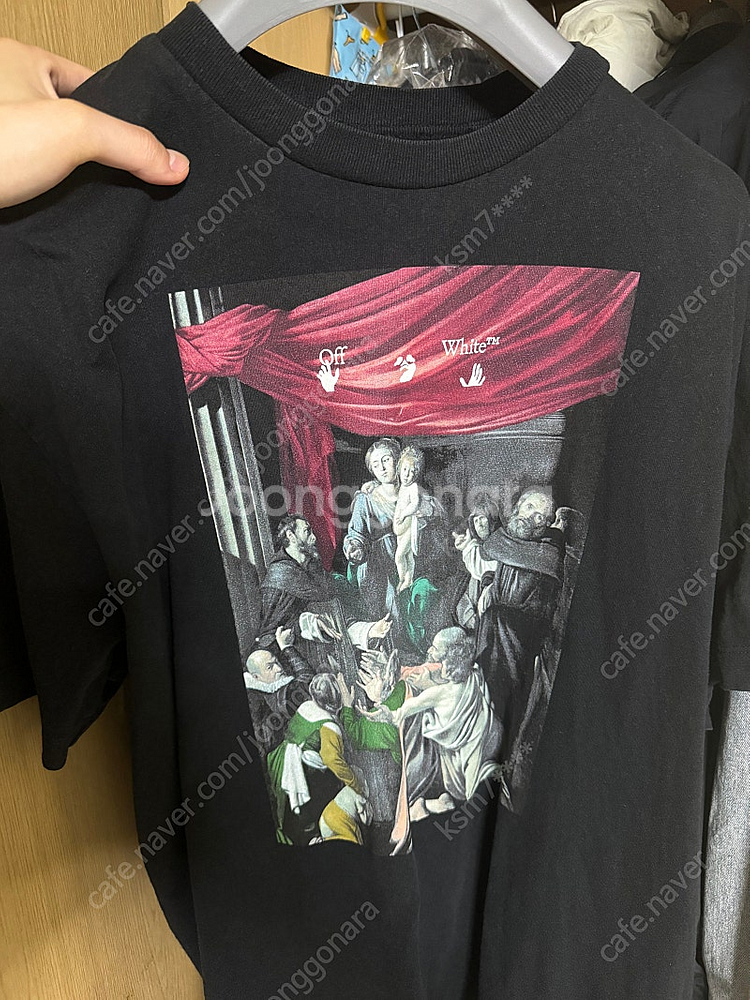 오프화이트 카라바조 반팔티--1