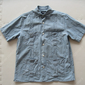 드레익스 / Blue Chambray Short Sleeve Cuban Shirt / M