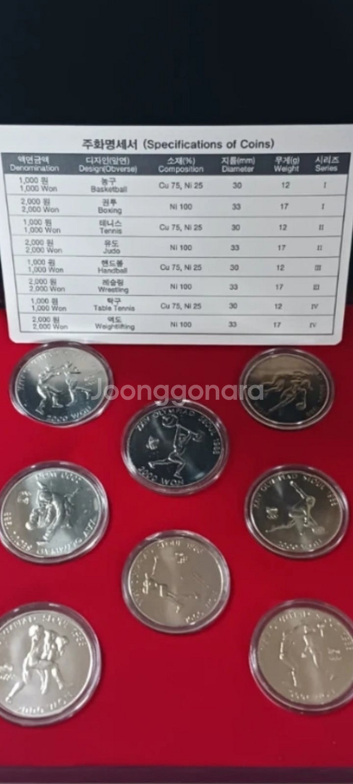 88올림픽 기념 주화세트 입니다--1