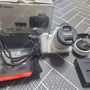 캐논 EOS 200D 화이트(한번사용)