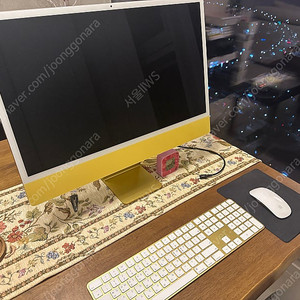 Apple iMac 24, 옐로우 M1, 256GB, 램 16GB, 풀사이즈키보드