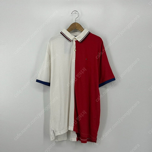 타미힐피거 배색 반팔 카라 티셔츠 (XL size / RED)