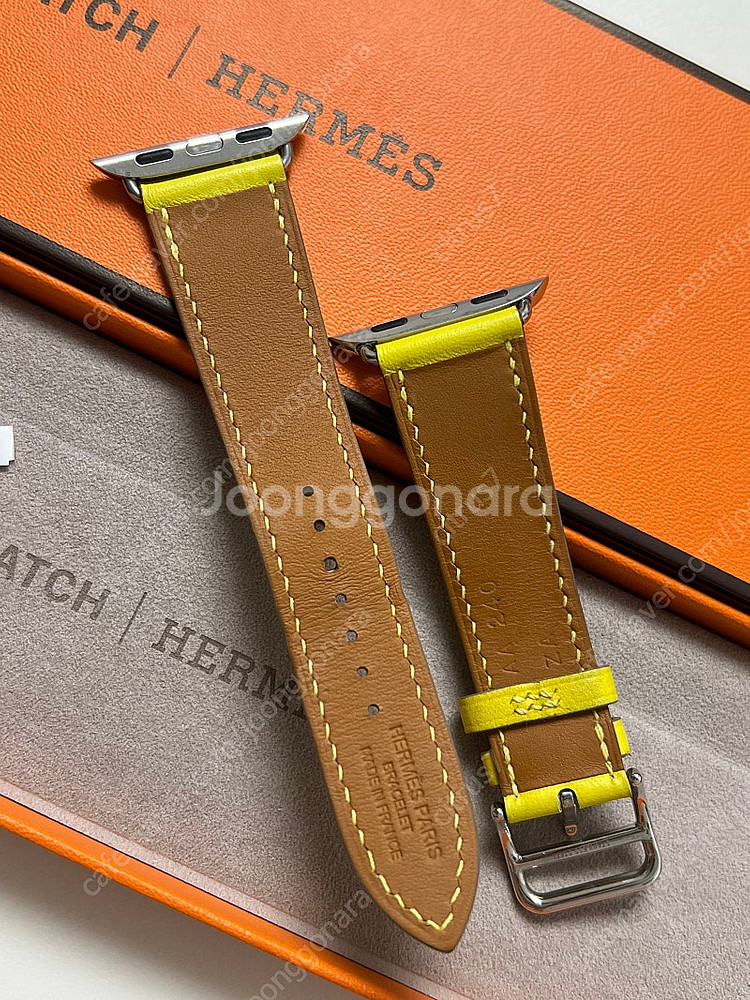 에르메스 애플워치 싱글투어 스트랩 41mm 라임 컬러--4