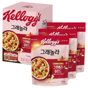 켈로그 크랜베리 아몬드 500g x 3개