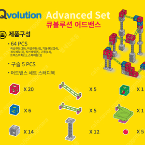 쿠볼루션 어드밴스(박스×, 스터디북×, 스파이럴 등 부품3개 추가)