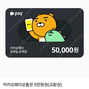 카카오페이 5만원권 상품권 판매합니다