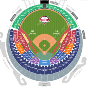 7월28일(일) 잠실 엘지트윈스 vs 한화이글스 3루 네이비 324블럭 우통 2연석