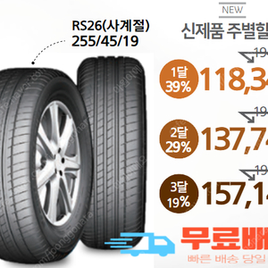 255 45 19 타이어 수입산 (하빌리드) 가성비 고성능 타이어