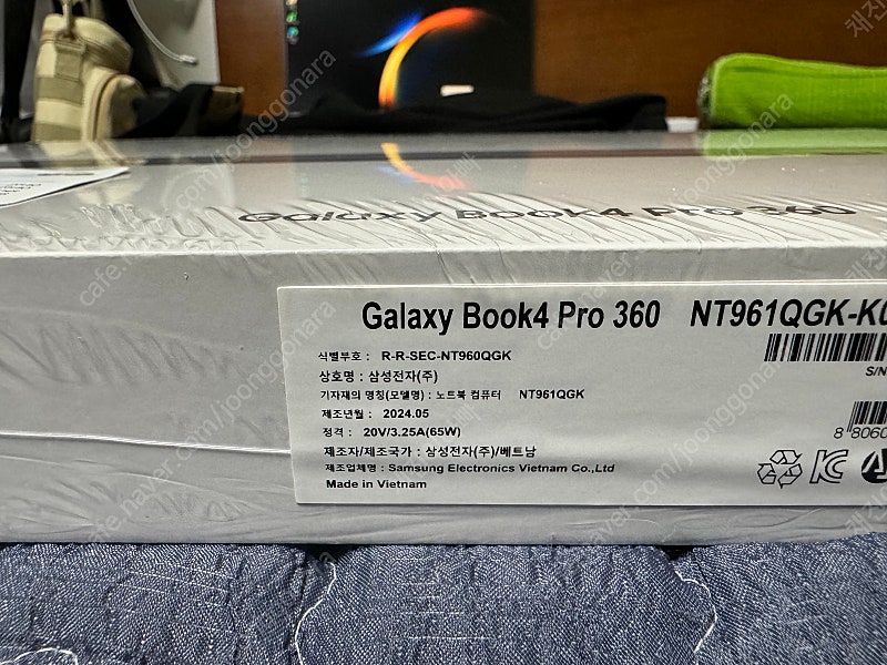 삼성 갤럭시북4 프로360 NT961QGK-K08/C 판매합니다. (미개봉)