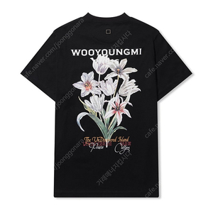 Wooyoungmi 우영미 반팔티 Flower Back Logo T-Shirt Black, 52(110)사이즈 (W241TS06708B)