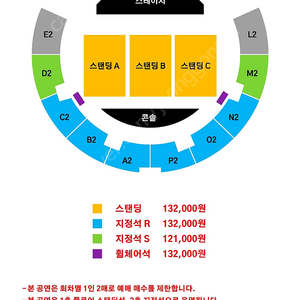 더 발룬티어스 콘서트 지정석 연석(일요일)